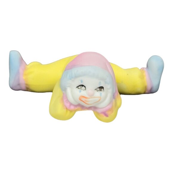 Vintage Enesco Shelf Sitting Clown Trio Figurines Collectible Retro Circus Decor - Picture 6 of 8